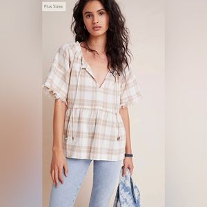 Anthropologie Pilcro The Bette Babydoll Blouse